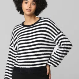 Only Black & White Striped Pullover image 1