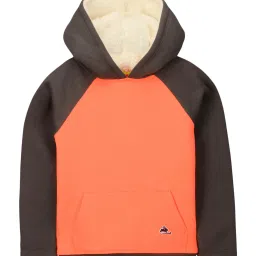 Cherry Crumble By Nitt Hyman Kids Orange & Grey Color Block Pattern Hoodie image 1
