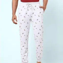 Ajile by Pantaloons Grey Cotton Slim Fit Printed Nightwear Joggers-image-28