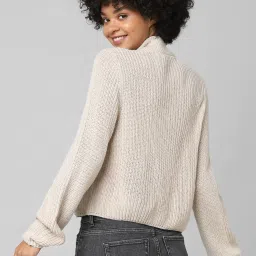 Only Beige Self Design Pullover image 2