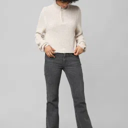 Only Beige Self Design Pullover image 4