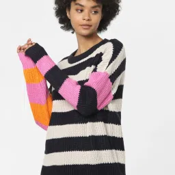 Only Black & White Striped Pullover image 1