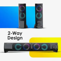 Zebronics Zeb-Wonderbar 10 2.0 Channel 10W Computer Speaker with RGB Lights (Black) image 3