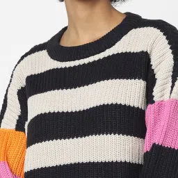 Only Black & White Striped Pullover image 5