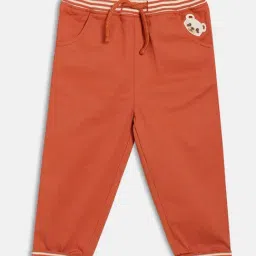 Miniklub Boys Orange Woven Regular Fit Trousers-image-43
