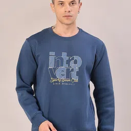 V-Mart Men Printed Typography Round Neck Long Sleeve Sweatshirt-image-52