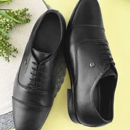 Carlton London Men's Black Oxford Shoes-picture-42