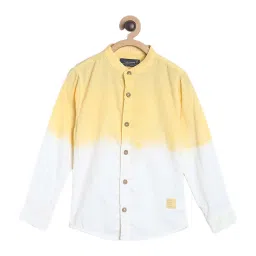 Tales & Stories Boys Yellow Cotton Printed Shirt image 1