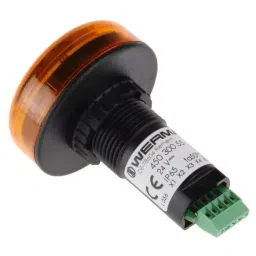 Werma Sounder Beacon 450 Series Yellow Buzzer 24 V DC IP65 Panel Mount 80dB at 1 Metre, 450.300.55 image 5