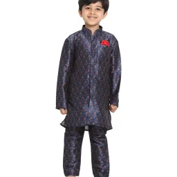 VASTRAMAY Kids Blue Printed Kurta Set image 1