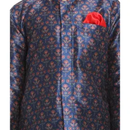 VASTRAMAY Kids Blue Printed Kurta Set image 4
