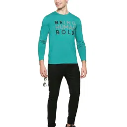 Being Human Green Printed Full Sleeves T-Shirt image 5