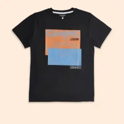 Pantaloons Junior Boys Black Cotton Printed T-Shirt-image-20