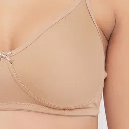 Clovia Beige Solid Non-Wired Non Padded Everyday Bra image 2