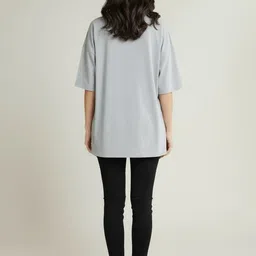 SZN Floral Printed Drop-Shoulder Sleeves Cotton T-shirt image 3