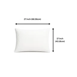 Orchid Pillows Set of 4 White Soft Bamboo Quilted Sleep Pillow image 4