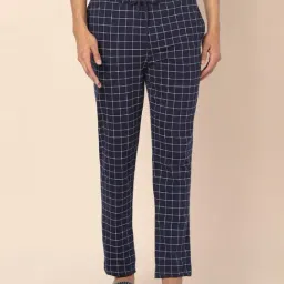 Ajile by Pantaloons Navy Cotton Slim Fit Checks Nightwear Pyjamas-image-33