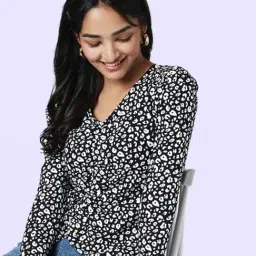 YU by Pantaloons Black Cotton Printed Top-picture-26