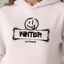 Moda Rapido Women Printed Hooded Oversized Sweatshirt image 4