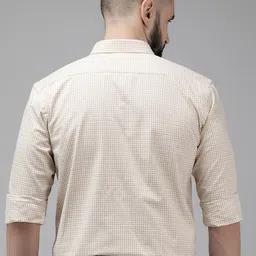 Park Avenue Slim Fit Pure Cotton Self-Checked Formal Shirt image 5