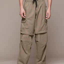 The Roadster Lifestyle Co. Men Loose Fit Cotton Cargos-image-83