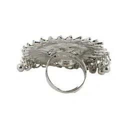 Teejh Cinthiya Silver Oxidized Ring image 5