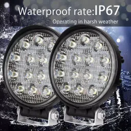 Cartronics 42W Complete Lighting System 14 LED Round Fog Lamp Light for Honda Aviator image 3