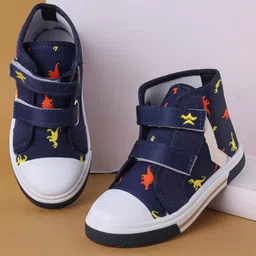 Cute Walk by Babyhug Casual Shoes With Velcro Closure Dino Print - Navy Blue-picture-16
