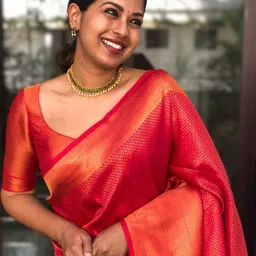 FLUXUS Woven Design Zari Banarasi Saree image 3