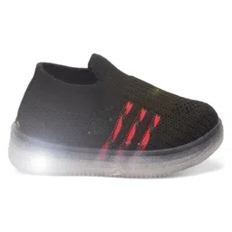 Lil Lollipop Mesh Detailed Slip On LED Shoes - Black image 3