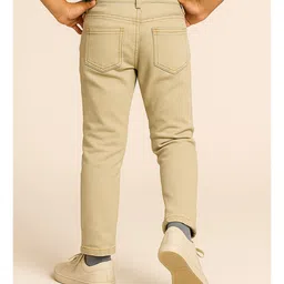 Tales & Stories Denim Woven Solid Jeans - Beige image 3