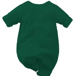 Zeezeezoo 100% Cotton Knit Family Theme Full Sleeves I get My Swag From Mamu Text Printed Romper - Forest Green image 4