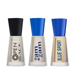 Al-Nuaim Set of 3 Blue Sport, Open Black & Zam Zam Alcohol Free Roll On Attar - 6 ml Each-picture-41