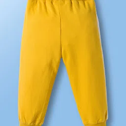 Mark & Mia Cotton Full Sleeves Winter Wear Sweatshirt & Lounge Pant Set With Text Embriodery - Yellow image 5