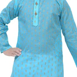 JISHA GARMENTS Boys Regular Raw Silk Kurta with Pyjamas image 3
