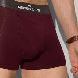 MODERN CREW Men Solid Premium Micro Modal Short Trunk MC-ST-002-CL-WT-S image 4