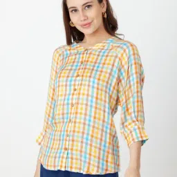 Zink London Multicolor Cotton Checks Shirt-picture-22