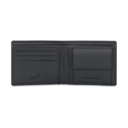 The Vertical Navy Blue Textured Leather Bi-Fold Wallet for Men image 4