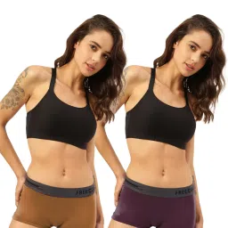 Freecultr Brown & Purple Plain Boy-Shorts Panties - Pack Of 2 image 5