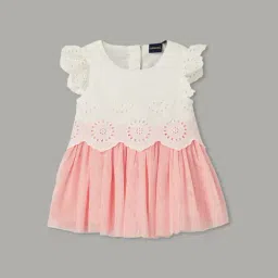 Juniors by Lifestyle Girls Pink Cotton Embroidery Dress-picture-35