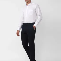 Peter England White Cotton Slim Fit Shirt image 5