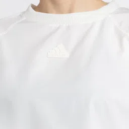adidas White Loose Fit T-Shirt image 5