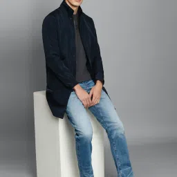 Allen Solly Navy Regular Fit Shirt Collar Jacket image 5