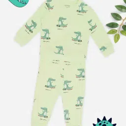 Pantaloons Baby Boys Misty Jade Printed Clothing Set-image-33