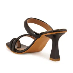 Elle Women's Black Toe Ring Stilettos image 5