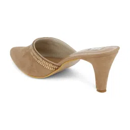 Elle Women's Beige Mule Shoes image 5