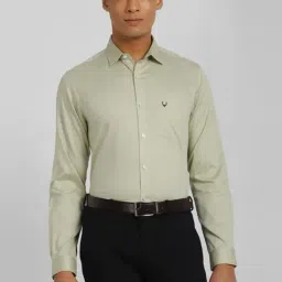 Allen Solly Green Cotton Slim Fit Shirt-picture-38