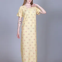 TRUDO Women Printed Maxi Nightdress image 5