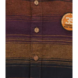 Ed-a-Mamma Kids Multicolor Striped Full Sleeves Shirt image 5