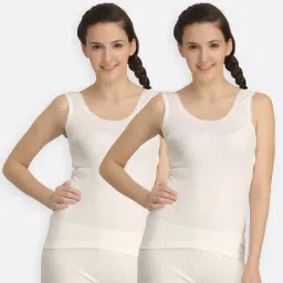 Kanvin Off White Thermal Camisole (Pack Of 2)-picture-12